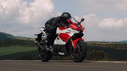 Yamaha R3 with 70th Anniversary Edition Colour Scheme
