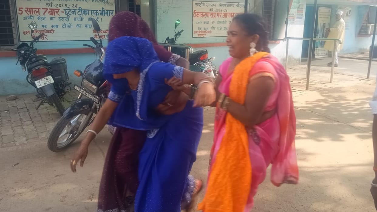 Tragic Accidents in Mirzapur Five Dead Truck Crushes Young Man Bike Crashes into Roadside Stone