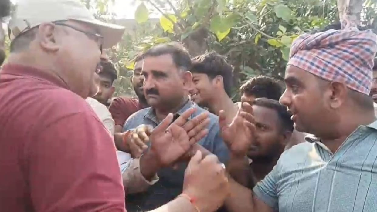 Leopard Terror not baby goat officials tell agitated crowd villagers confined to their homes