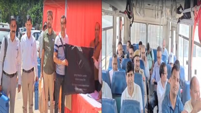 शहरी निकाय चुनाव के लिए पोलिंग पार्टियां रवाना।