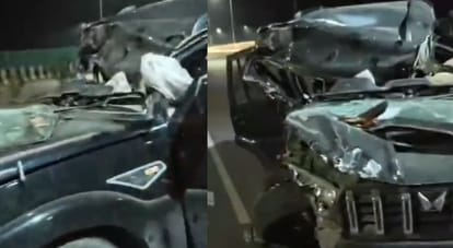Kanpur Accident: हाईवे पर डंपर ने अचानक किया ओवरटेक, अनियंत्रित होकर पलटी स्कॉर्पियो, तीन लोग गंभीर घायल Kanpur Dumper Suddenly Overtakes on Highway Scorpio Loses Control and Flips Over Three Seriously Injured