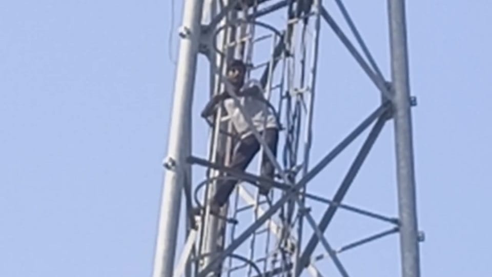 Youth Climbs Mobile Tower to Stop Girlfriend Wedding