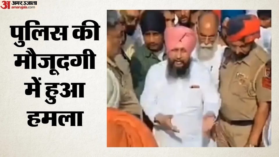 Congress leaders who went to file nomination for municipal council elections were attacked