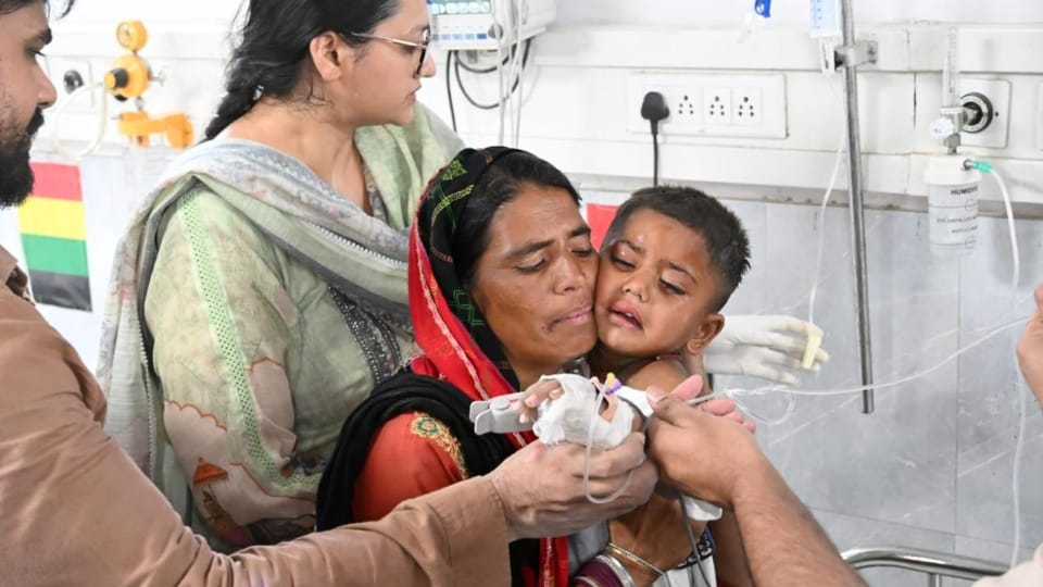 NDRF safely rescued child after nearly nine hours who had fallen into borewell