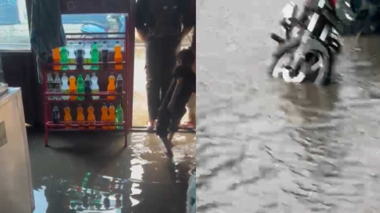 Heavy Rains Lash Chamyala Market in Tehri District Roads Turn into Ponds, Creating Monsoon-like Conditions