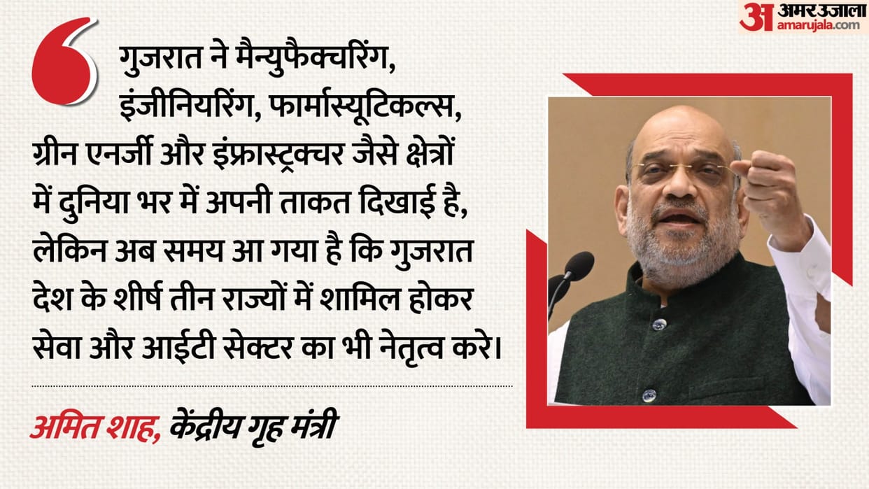 amit shah gujarat service sector tech hubs ahmedabad million minds tech park