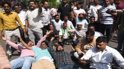 Bulldozers Raze Illegal Chambers in Lucknow Lawyers Raise Slogans Against Police and Administration