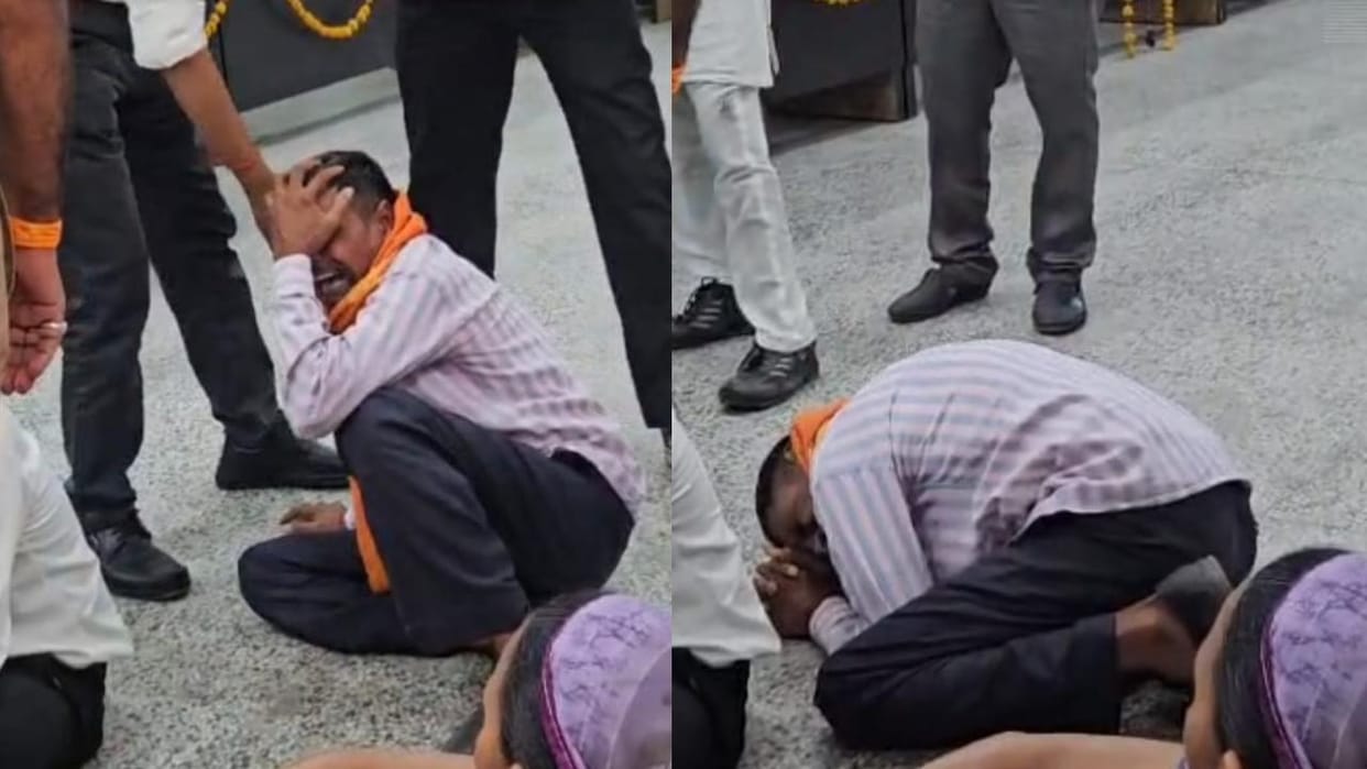 Lalitpur: A villager wept bitterly over his land, accusing the accountant of miscalculating the land
