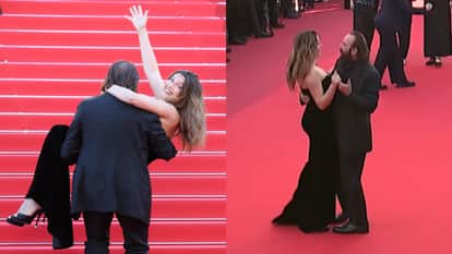 Cannes Film Festival 2026 Actor lifted An actress Into His Arms Video Viral