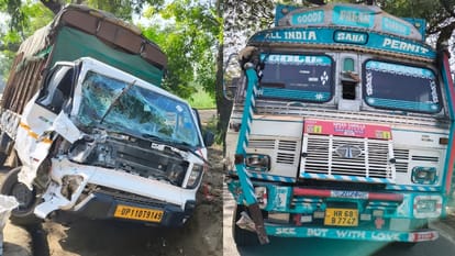 Saharanpur: Truck hits a pickup full of devotees from the front, woman dies, 10 people injured