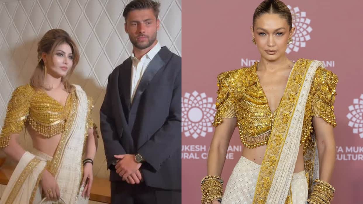 Urvashi Rautela Trolled For Saree New Look At the Cannes Film Festival Did She Copy Model Gigi Hadid
