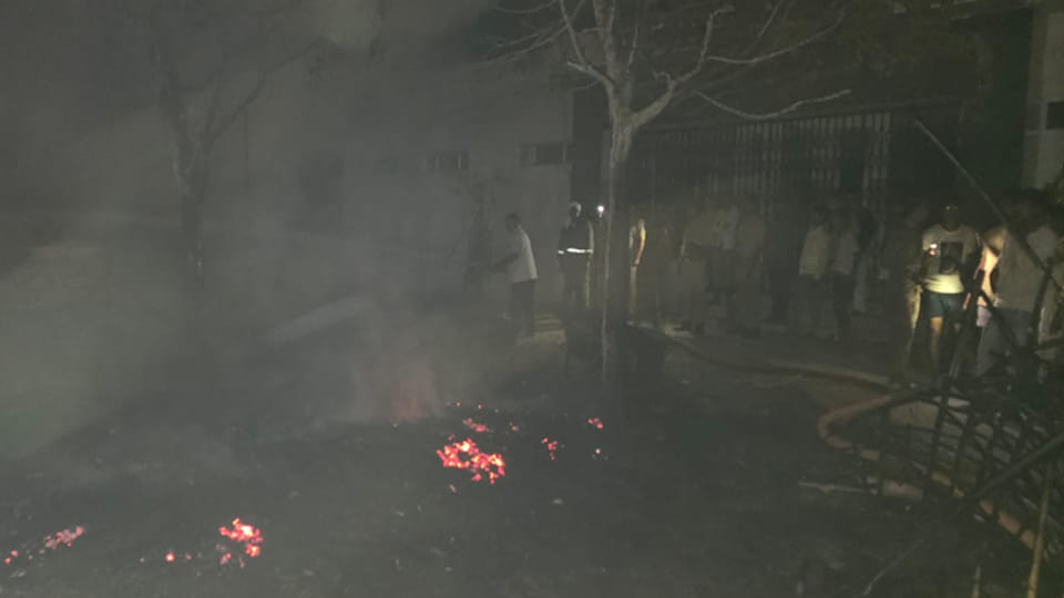 Farrukhabad: Massive Fire in Mandi Committee's Vegetable Section; Several Shops Reduced to Ashes