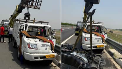 road Accident in Azamgarh Couple and Young Son Killed After Pickup Truck Strikes Drags for 50 Meters