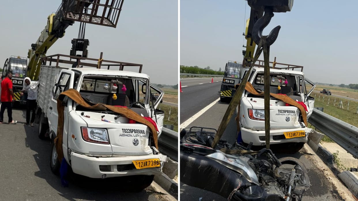 road Accident in Azamgarh Couple and Young Son Killed After Pickup Truck Strikes Drags for 50 Meters