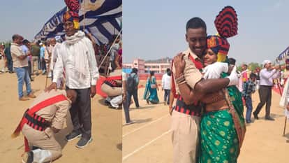 Newly recruited constables of Bihar Police took oath of service at CRPF Sonhul Parade Ground chandauli