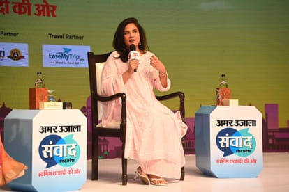 Richa Chadha gives answer to Women who ask where should we throw the men in Amar Ujala Samwad