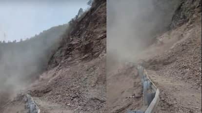 Rudraprayag: Kedarnath Yatra route closed due to massive landslide in Munkatiya, 10,500 pilgrims stranded