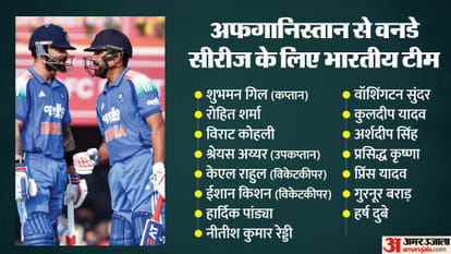 IND vs AFG ODI Squad: अफगानिस्तान के खिलाफ वनडे सीरीज के लिए भारतीय टीम का एलान, प्रिंस-गुरनूर को मिला मौका IND vs AFG ODI Series 2026 India Squad Announced against Afghanistan for ODI Check Captain and Players List