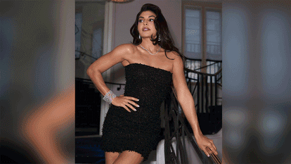 Jacqueline Fernandez Cannes Film Festival Look Viral Wear Black Mini Dress
