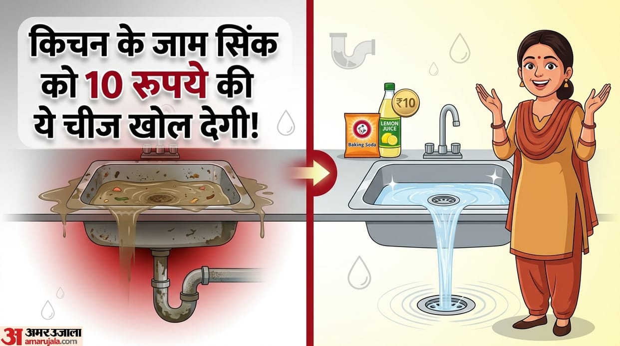 How to unclog a clogged kitchen sink kaise khole