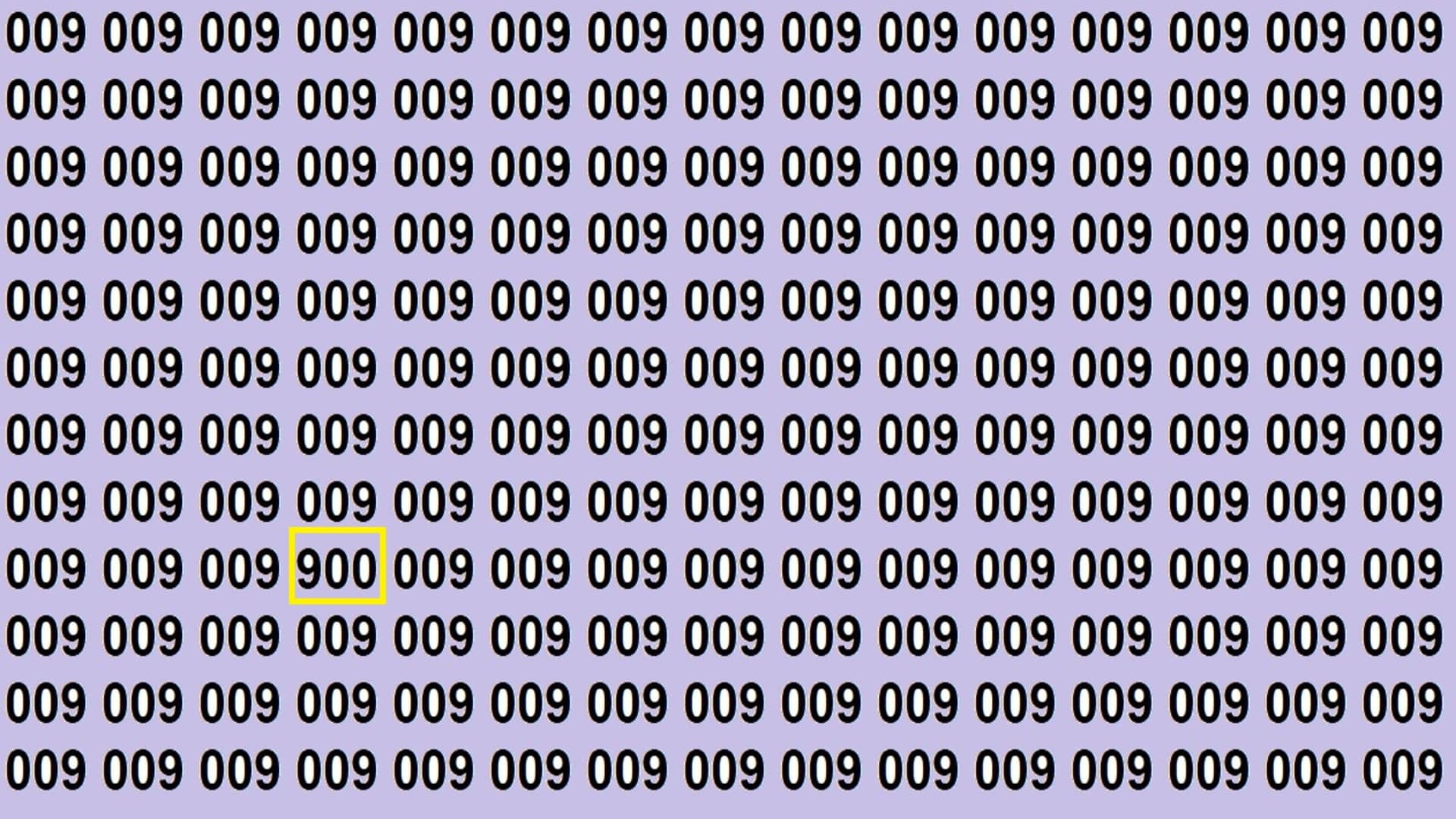 Optical Illusion Iq Test Brain Test If You Have Hawk Eyes then Find 900 in 22 Seconds