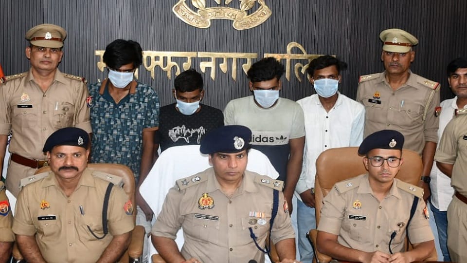 Muzaffarnagar: Four criminals along with reward arrested in encounter, 20 RRUs worth Rs 1.10 crore recovered