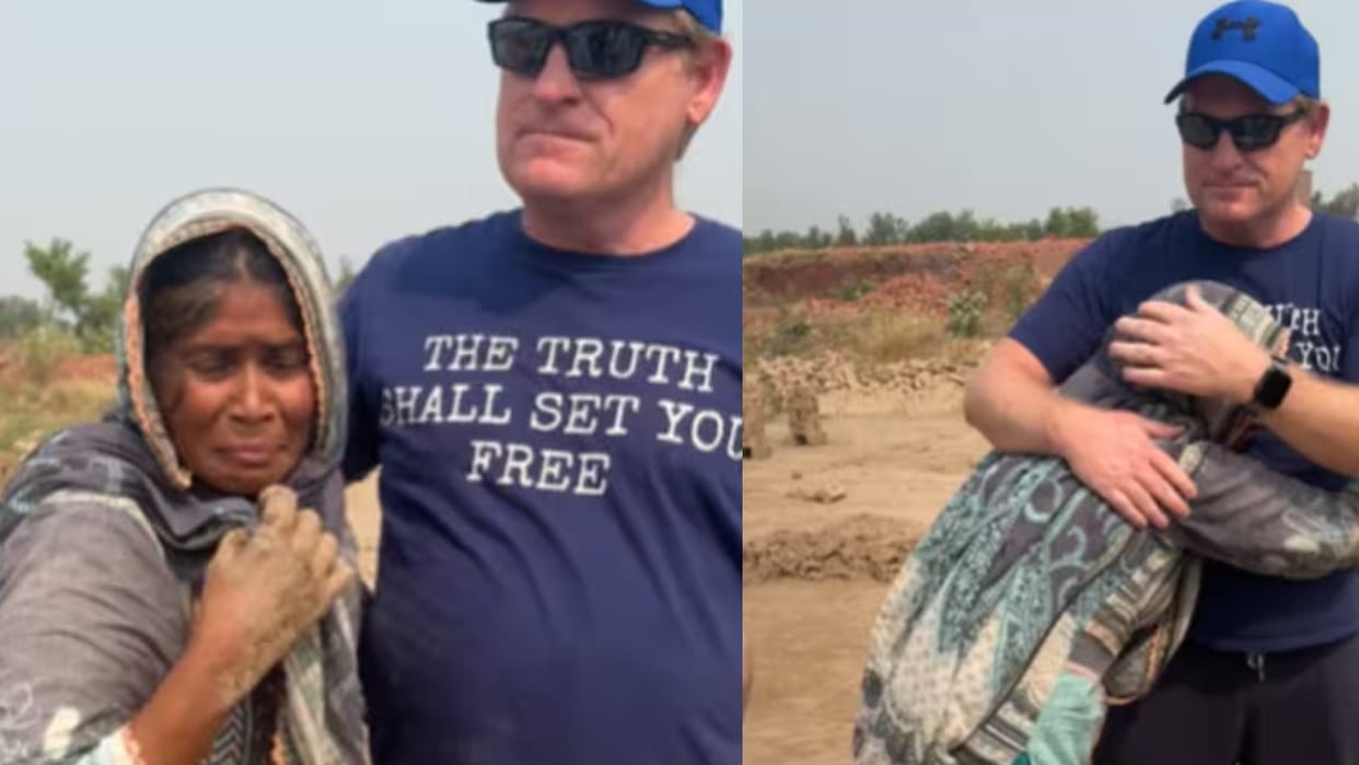 pakistan bonded labour viral video aaron hutchings frees brick kiln family modern slavery story