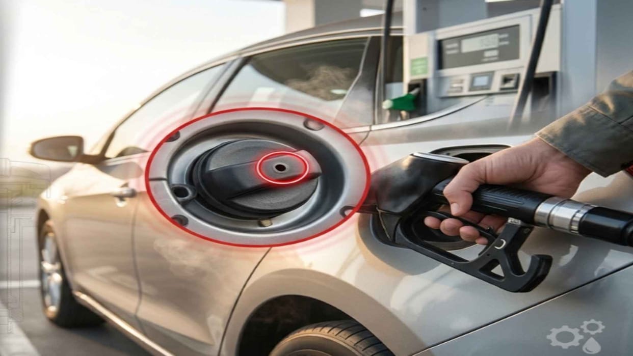 Why small hole nearcar's fuel tank? not make mistake dismissing it trivial