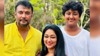 It was Kannada actor Darshan wedding anniversary his wife Vijayalakshmi visit him at jail
