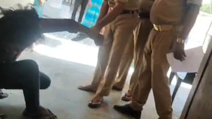 Video Viral of Sub-Inspector Beating Youth with Slipper Goes in Azamgarh