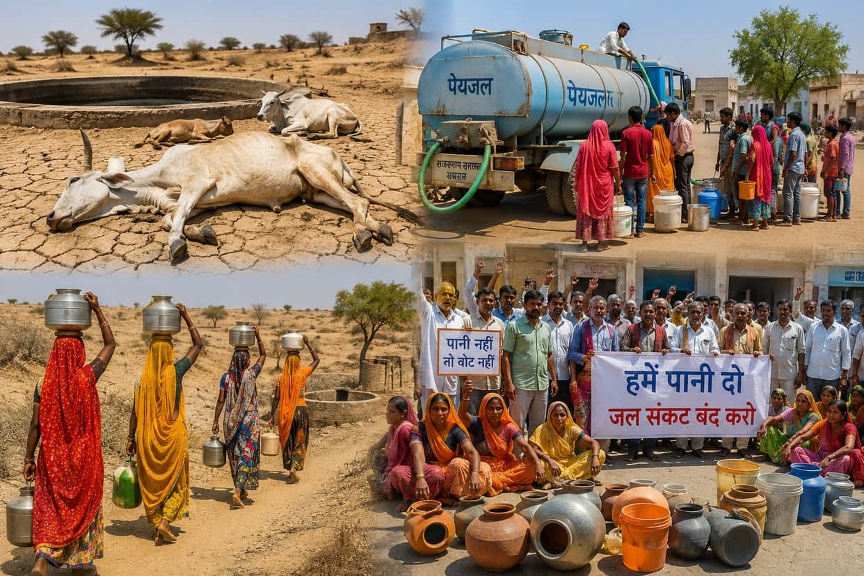 Rajasthan’s Water Crisis Deepens Amid Extreme Heat, Protests and Tanker Dependence Rise