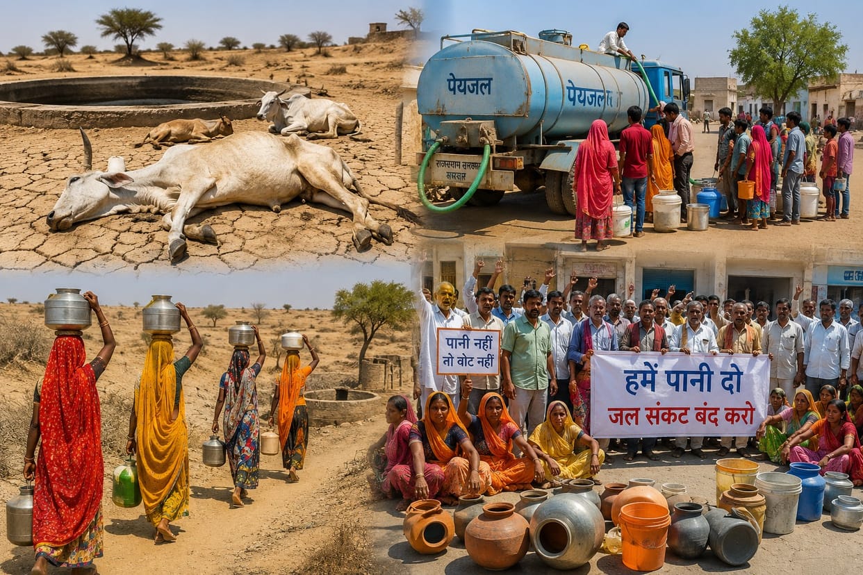 Rajasthan’s Water Crisis Deepens Amid Extreme Heat, Protests and Tanker Dependence Rise