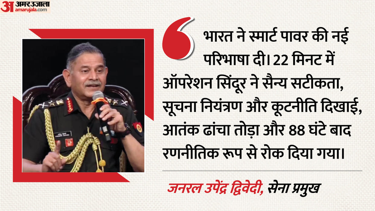 Army Chief General Upendra Dwivedi Highlights Operation Sindoor as India Smart Power Model