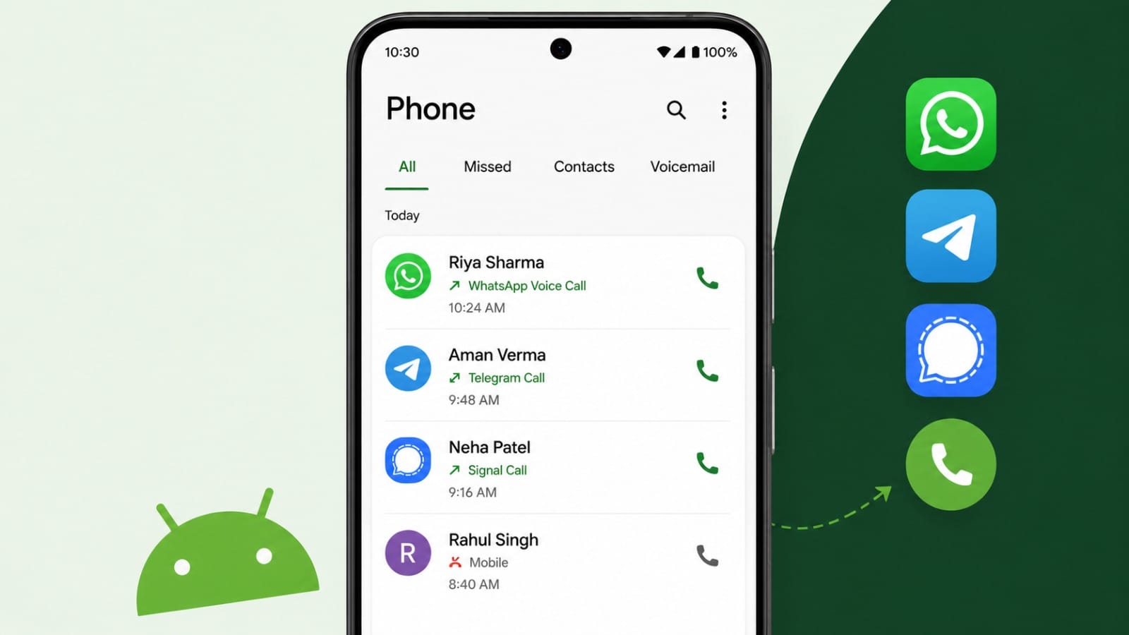 Google Preparing Unified Calling Experience For Android With WhatsApp, Telegram And Signal Integration