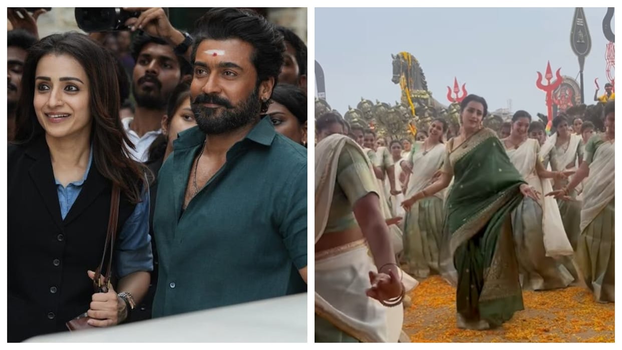 Trisha Krishnan Drops Glimpses From Magical May Posts Karuppu BTS With Suriya goes viral