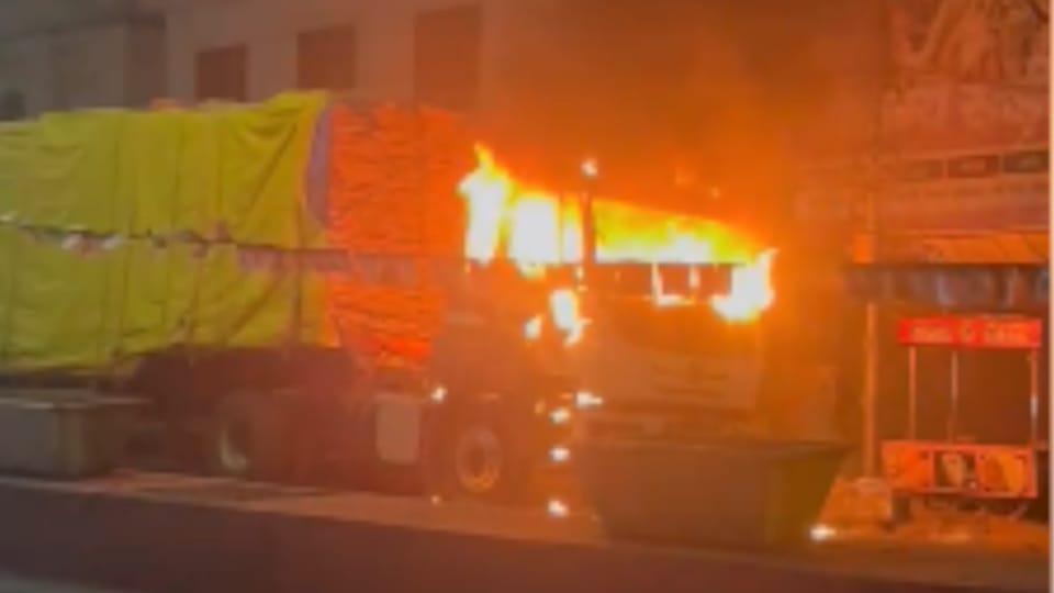 Fire in Truck