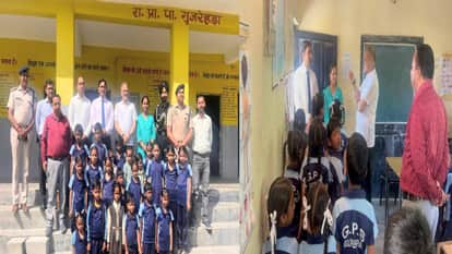 Governor Kavinder Gupta visited a govt primary school and interacted with the students and teachers.