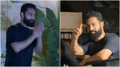 junior NTR celebrates his 43rd birthday security team misbehaves with fans gather outside his home