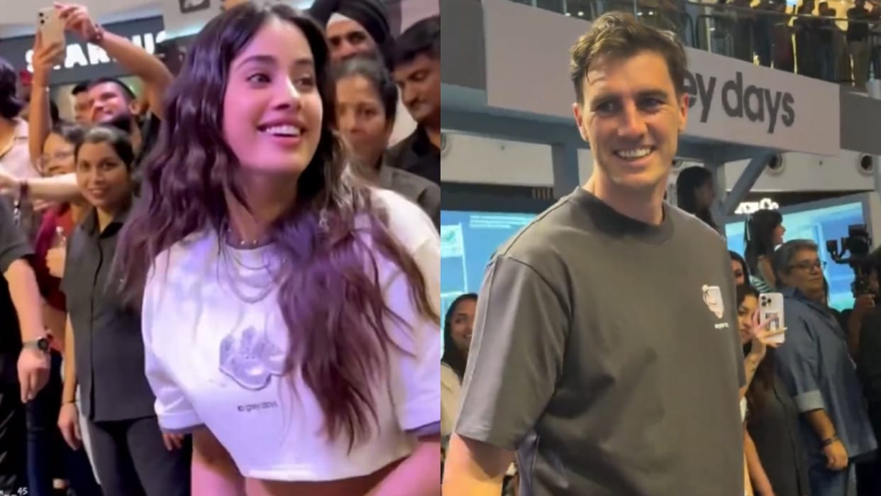 Pat Cummins And Janhvi Kapoor Share A Cricket Match Actress Shot Breaks Phone