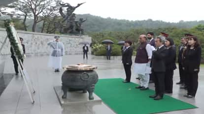 Rajnath Singh pays tribute to martyred soldiers in Seoul, focus on defence cooperation Updates Hindi