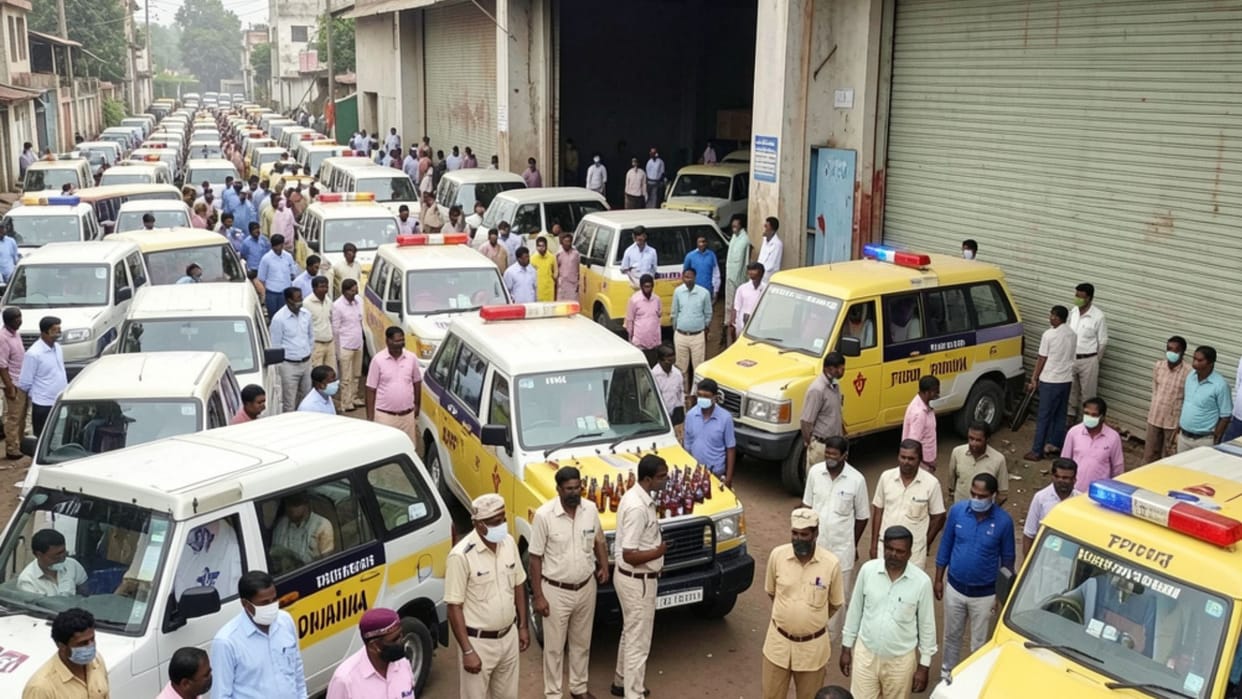On court orders police bulldozers ran over 11023 bulk litres of English liquor