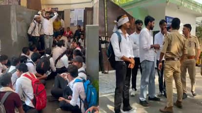 LLB Students Protest at Agra University Over Exam Date Extension Demand