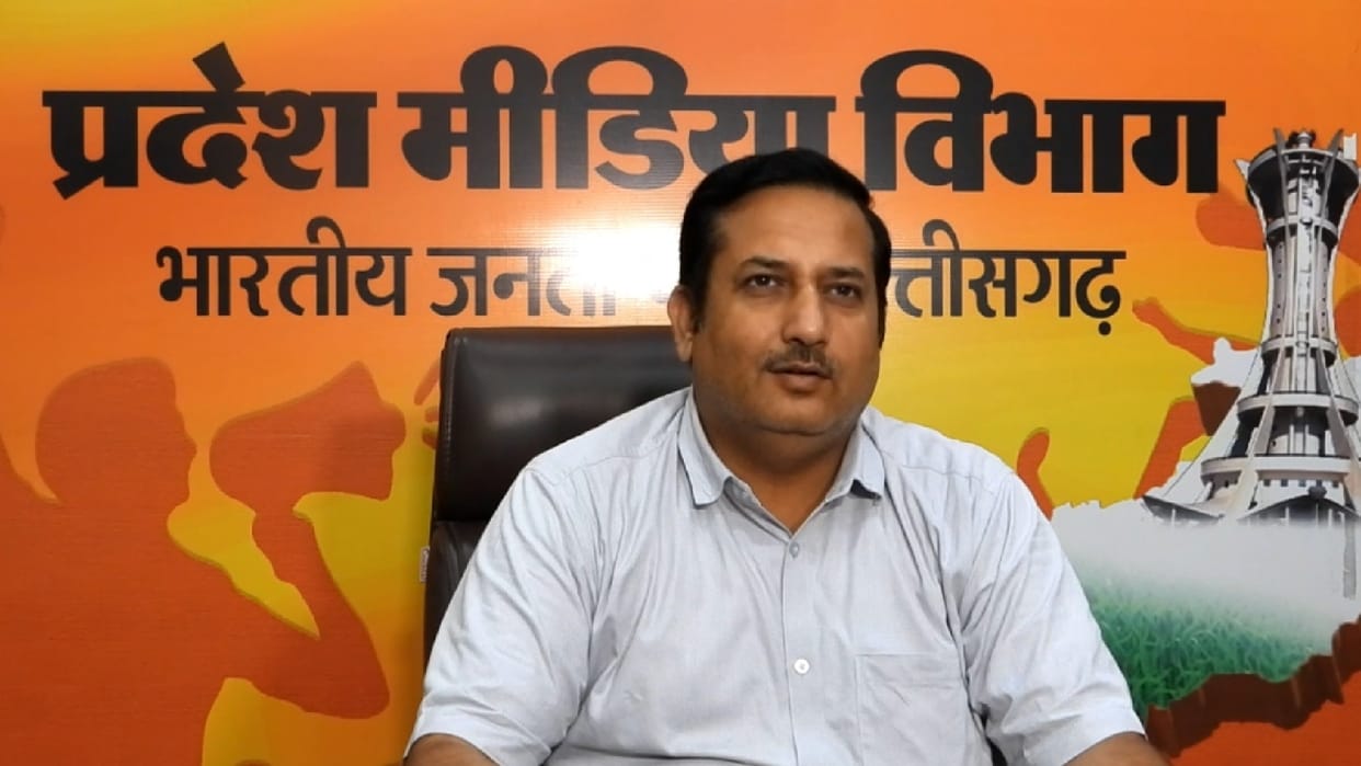 CG BJP leader Vijay Shankar blame on Congress leaders behind rising crime