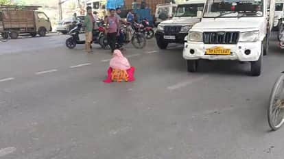 Woman Sits Outside Police Station in bhadohi Alleges Physical Exploitation No Action Being Taken