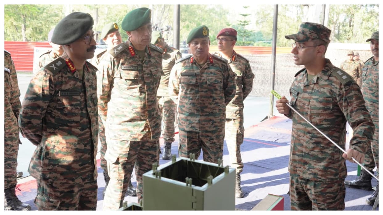 indian army northern command chief inspect red shield division operational preparedness