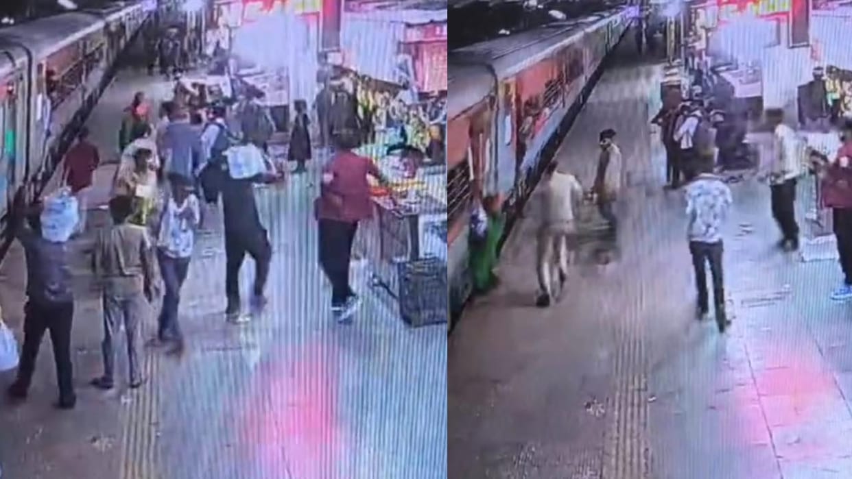 Lalitpur: A woman lost her balance while alighting from a moving train and fell