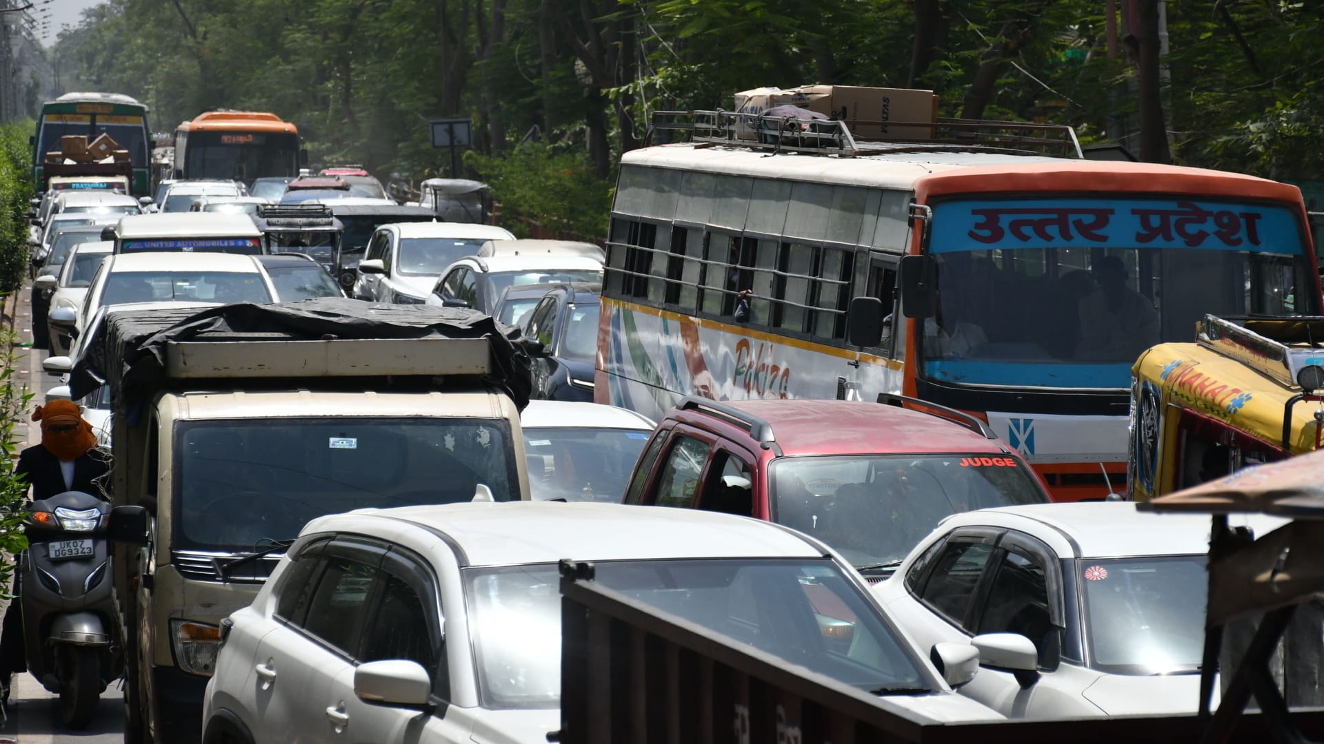 Traffic jams caused chaos, vehicles crawled across the city, and the scorching sun made life miserable.
