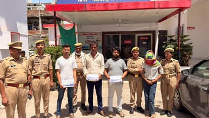 Jhansi: Four people, including a couple, were arrested in an encounter for kidnapping a hotel manager