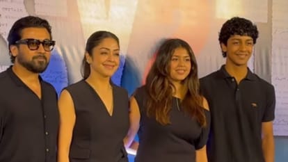 Shatrughan Sinha arrive At Daughter Sonakshi Sinha Movie System special screening Suriya Jyothika also spotted