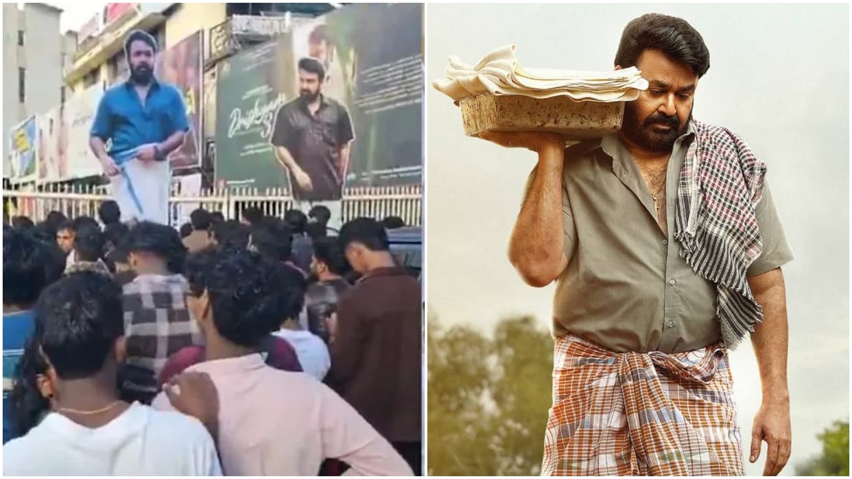 Drishyam 3 Release Turns Into Birthday Carnival For Mohanlal Fans Celebrate First Day First Show Video Viral